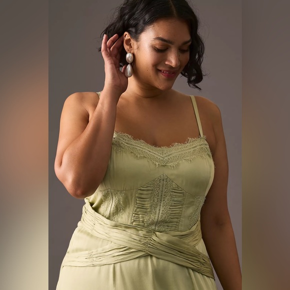 Anthropologie Light Green Maxi Dress - Picture 2 of 13